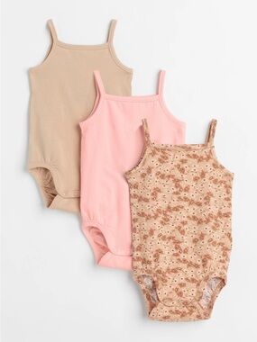 5/$15 H&M Organic Cotton Baby Girl Bodysuits Size 0-1 Months